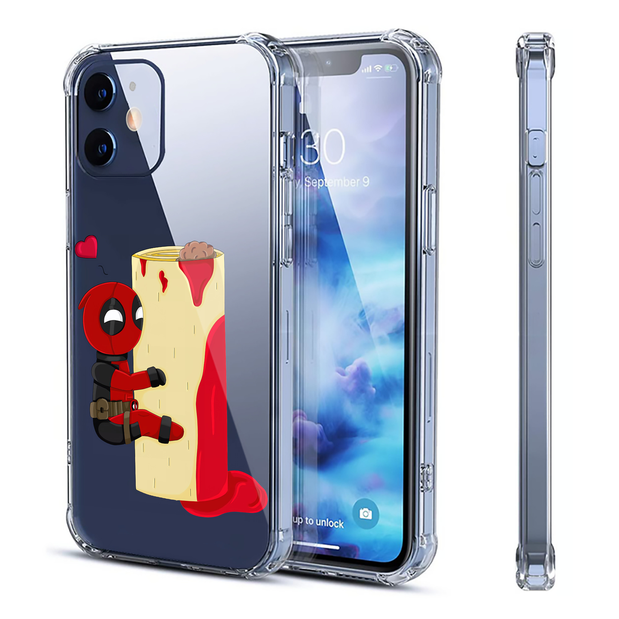（画像用） Deadpool デッドプール 【iPhone 12シリーズ対応】透明スマホケース（クリアソフトケース）